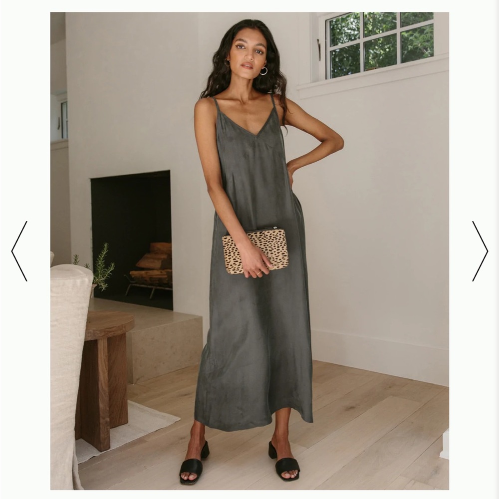 Jenni Kayne Rio Slip Dress in Moss, S, NWT